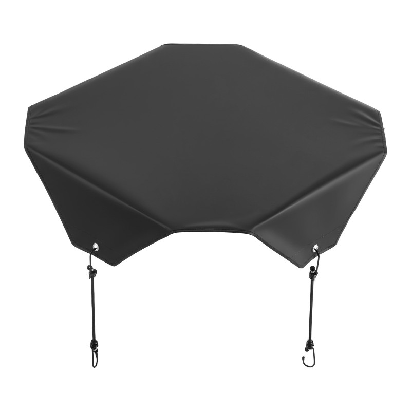 Ilmastointilaitteen ulkoyksikön yläsuojus 190T-tafti PVC-sisuksella 81 x 81 cm musta