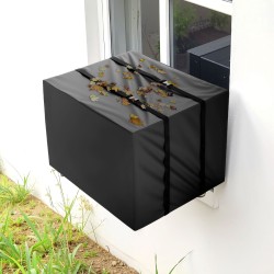 Ilmastointilaitteen suojus musta kaksikerroksinen 190T vedenpitävä tafti 530x400x380 mm