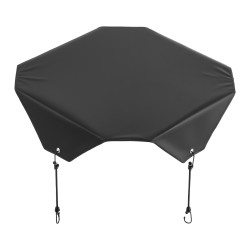 Ilmastointilaitteen ulkoyksikön suojus 190T-tafti PVC-vuori 710 x 710 mm musta