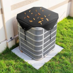 Ilmastointilaitteen ulkoyksikön suojapeite 190T-tafti PVC-pinnoite musta 910 x 910 mm