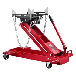 Matalaprofiilinen hydraulitunkki teräsrunko 1000 kg nostokyky 185 700 mm valurautaiset pyörät