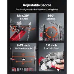 Matalaprofiilinen hydraulitunkki teräsrunko 1000 kg nostokyky 185–700 mm valurautaiset pyörät