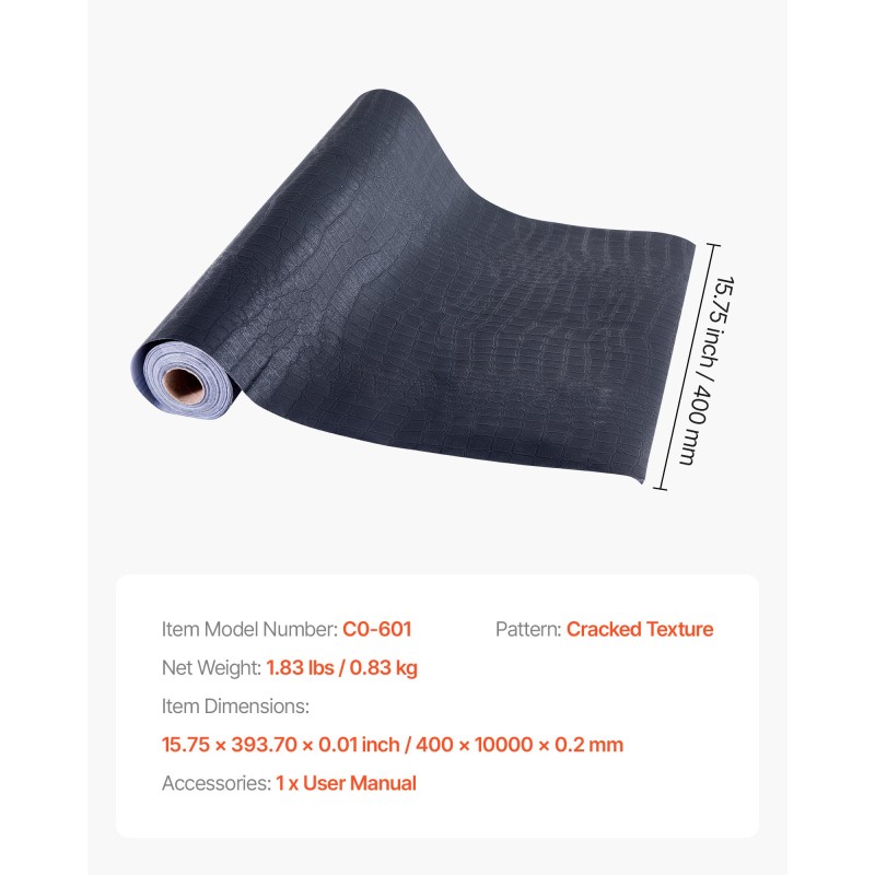 Itseliimautuva vinyylitapettirulla 40 cm x 10 m musta halkeileva kuvio seinille