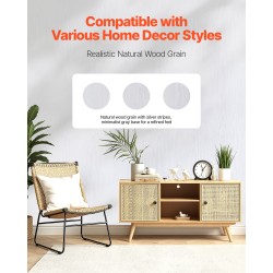 Itsekiinnittyvä muovinen tapettirulla 45 cm 10 m valkoinen puunsyykuvio