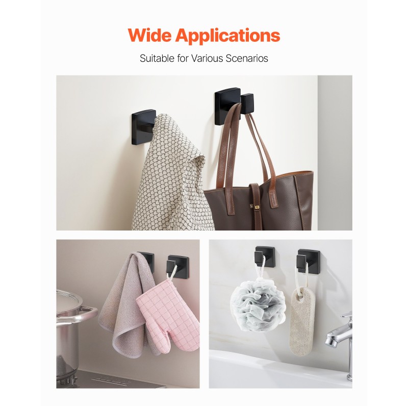 Kylpyhuonetarvikesetti 10-osainen SUS201 ruostumaton teräs mattamusta seinäkiinnitteinen