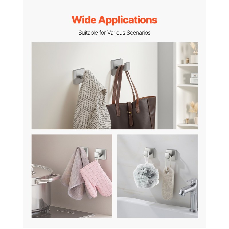 Seinään asennettava viisi-osainen kylpyhuonesetti ruostumaton teräs pyyhetanko