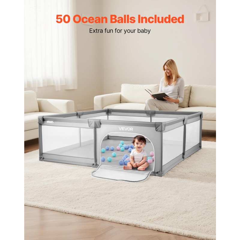 Leikkikehä rautarunko 210D Oxford kangaspäällinen sisämitat 2000 x 1490 mm 6–24 kk