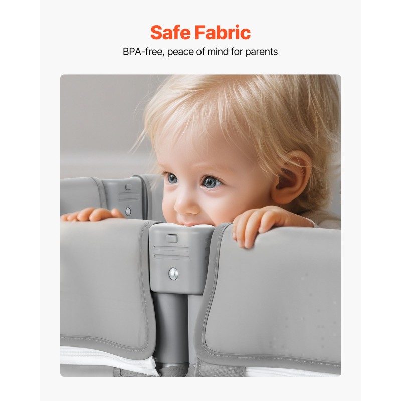 Leikkikehä 2000 x 1780 mm taittuva irrotettava konepestävä Oxford-kangaspäällinen