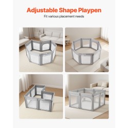 Leikkikehä 2000 x 1780 mm taittuva irrotettava konepestävä Oxford-kangaspäällinen