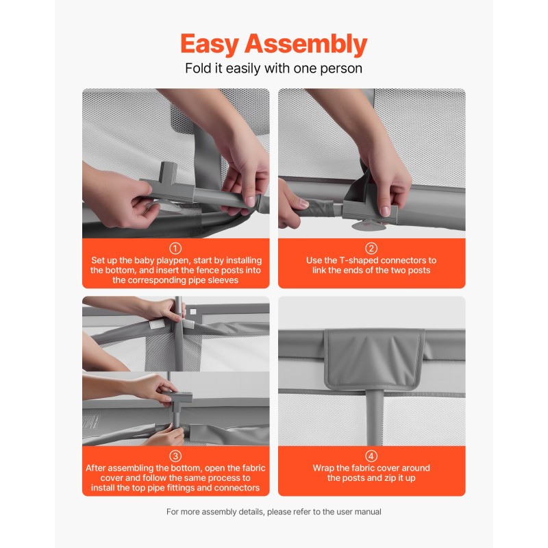 Leikkikehä suorakaiteen sisämitat 2000x1785 mm 50 pehmeää palloa 6–24 kuukauden ikäisille