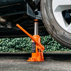 Hydraulinen pullotunkki 10 t valurauta hiiliteräs nostokorkeus 235–470 mm