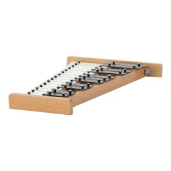 Glockenspiel kellopeli 27 ääninen matalahiiliteräslevyt ääniala G2 A5 luonnonpuinen pohja 4 kapulaa kantolaukku