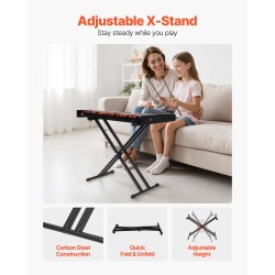 Puinen kellopeli 37-ääninen C4–C7 säädettävä X-teline kapulat kantolaukku