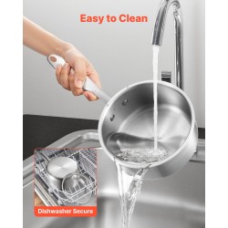 Kastikekasari pinnoittamaton ruostumaton teräs 16 cm lasikannella induktiolle sopiva