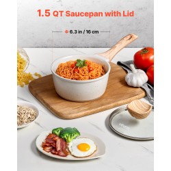 Kastikekattila 16 cm alumiiniseos maifan kivipinnoite irrotettava kahva induktiolle yhteensopiva