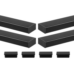 Käsijohdesarja 4 kpl 304 ruostumatonta terästä 198 cm mattamusta