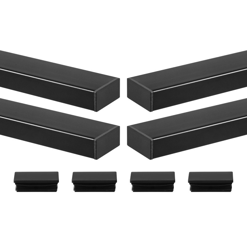 Käsijohdesarja 4 kpl 304-ruostumatonta terästä 198 cm mattamusta