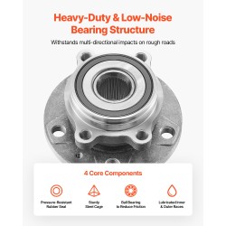 Etupyörän napayksikkö korkealujuuksinen kuulalaakeri kaksi kappaletta autokohtainen mitoitus