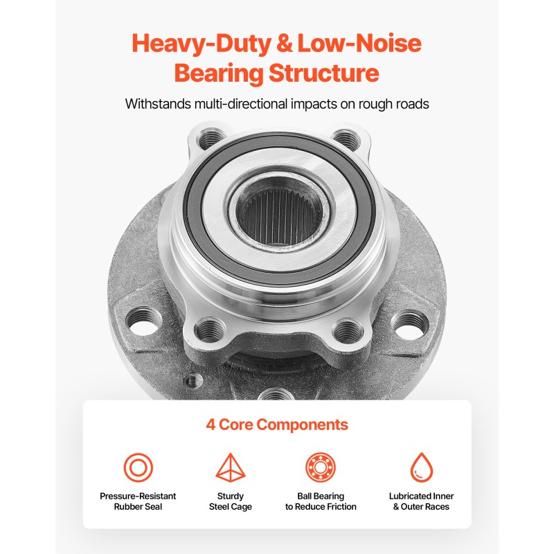 Etupyörän napayksikkö korkealujuuksinen kuulalaakeri kaksi kappaletta autokohtainen mitoitus