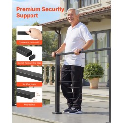 Kaidepakkaus 304-ruostumaton teräs 1981 mm 3 pylvästä 25 m kaapeli mattamusta