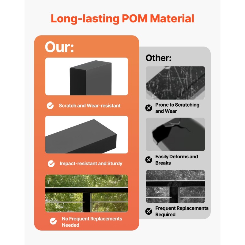 Suorat POM-muoviset kaideliittimet 2 x 1 tuuman kaiteisiin mattamusta 2 kpl