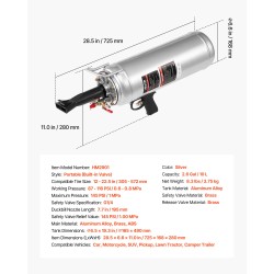 Rengasreunan asennuslaite 10 L alumiiniseos tuubittomille 305–572 mm