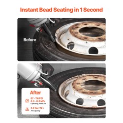 Rengashelman asetin 12 L alumiiniseoksinen kannettava putkittomille renkaille