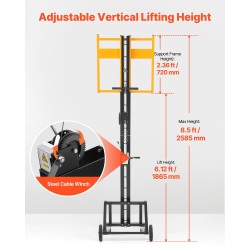 Kipsilevyjen nostoalusta teräs 68 kg maksimilevykoko 1219 x 4878 mm pyörillä