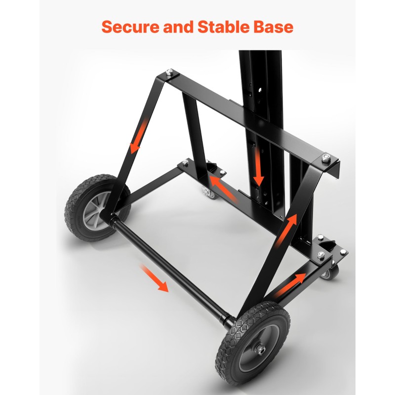 Kipsilevyjen nostoalusta teräs 68 kg maksimilevykoko 1219 x 4878 mm pyörillä