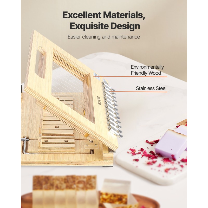 Saippualeikkuri puurunko kahdentoista palan lankaleikkuri silikonimuotolla noin yhden tuuman palat