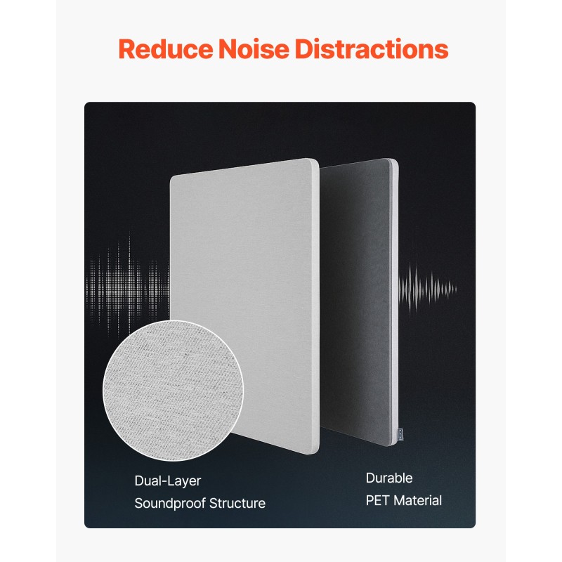 Pöytäseinäke PET-paneelilla hiiliteräsrunko 1524 x 610 mm