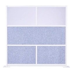 Modulaarinen toimistoseinäke PET-paneeleilla 1778 x 1778 mm huurretuilla akryyli-ikkunoilla