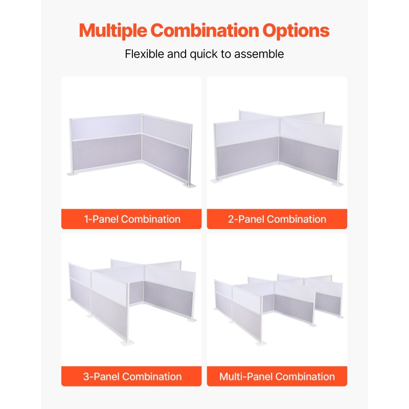 Työpisteväliseinät 2 kpl 1830 x 1220 mm kaksikerroksinen PET-kangaspinta huurretuilla akryyli-ikkunoilla