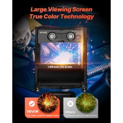 Hitsausmaski automaattitummennus DIN 4/9–13 luonnollinen värintoisto 2 anturia