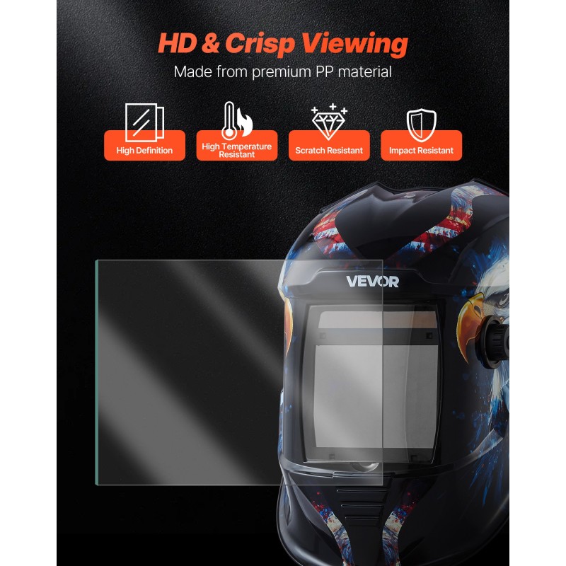 Ulompi suojalinssi hitsauskypärään PP läpinäkyvä 121×118 mm 20 kpl