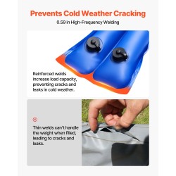 Uima-altaan peitteen vesipussit 6 kpl PVC-materiaali 0,40 mm 2380×300mm kaksikammioiset