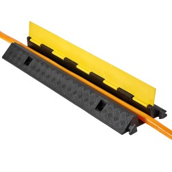 Kaapeliramppi kumi ja polypropeeni 70 x 50 mm kanava musta keltainen