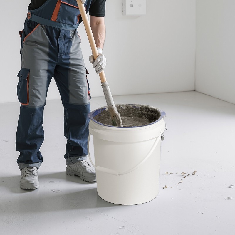 Silikoninen sekoitusämpärin sisäosa 18,9 litran sininen kahvoilla betonille ja laastille