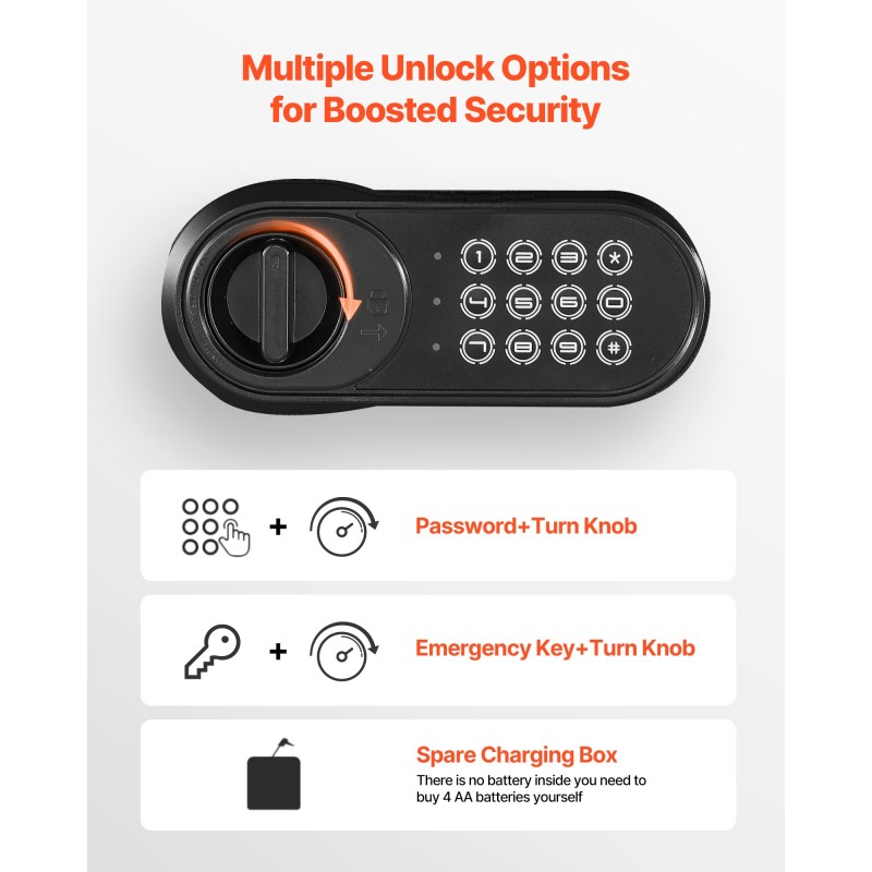 Turvakaappi Q235-teräs 3,6 kuutiojalkaa etupuolisella pudotusluukulla digitaalisella näppäimistölukolla