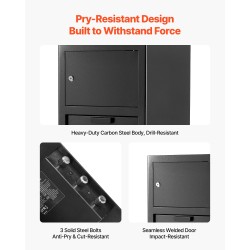 Turvakaappi Q235-teräs 3,6 kuutiojalkaa etupuolisella pudotusluukulla digitaalisella näppäimistölukolla