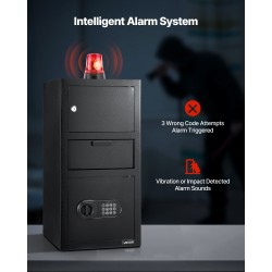 Turvakaappi Q235-teräs 3,6 kuutiojalkaa etupuolisella pudotusluukulla digitaalisella näppäimistölukolla