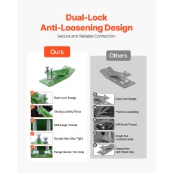 Kauhan reunasuojat vihreät hiiliterästä raskaaseen ulkokäyttöön kaksoislukitus kaksi kappaletta