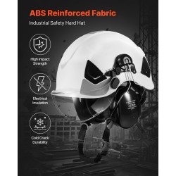 Teollinen ABS-kuorinen suojakypärä 53–64 cm 6-pisteinen jousitus heijastavat nauhat