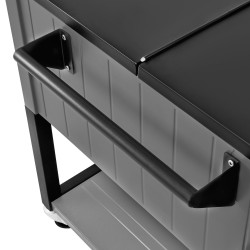 Siirrettävä kylmävaunu 75 7 litraa terassille kylmävalssattu teräsrunko pyörillä