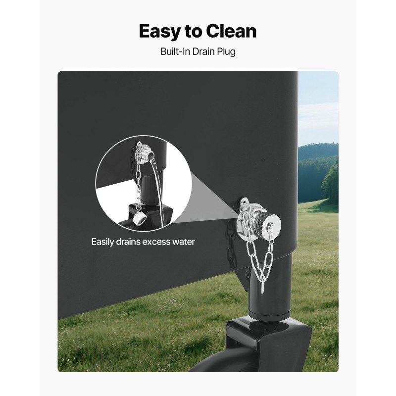 Rullaava kylmävaunu 75,7 l musta teräsrunko PP-sisävuori PU-eristys 360 asteen pyörät
