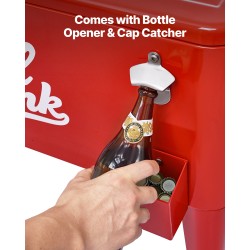 Rullaava kylmävaunu 75,7 l kylmävalssattu teräs 4 kääntyvää pyörää ulkokäyttöön