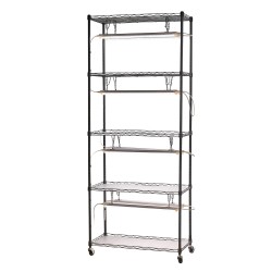 Monitasoinen sisäkasviteline kuudella tasolla 180 senttimetriä korkea kahdeksalla täysspektrisellä LED valolla