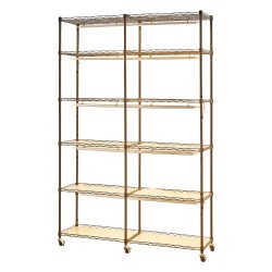 Sisäkasvihylly metallirunkoinen 6 tasoinen kaksirivinen korkeus 180 senttimetriä 200 wattia LED kasvivaloilla