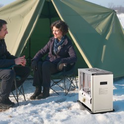 Kannettava kerosiinilämmitin teräsrunko 10000 BTU 14 L säiliö sisä ja ulkokäyttöön