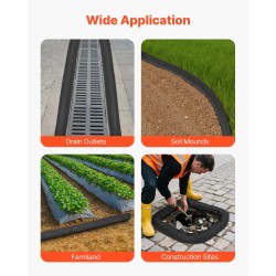 Sedimenttisuodatussukka kuitukangas polypropeeni 3048 mm 4 kappaletta viemärisuojaus